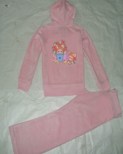 Velour hoodies pink - Click Image to Close